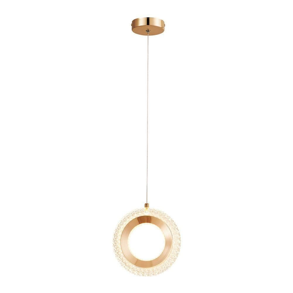 Lustre Pendente Astraled Helvetios Pt-9122 Dourado Brilho Led Bivolt Dourado Pt-9122