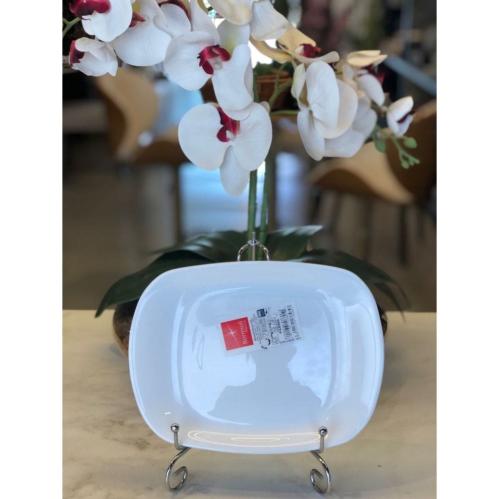 Grangusto Prato Vidro Temperado Branco Pequeno