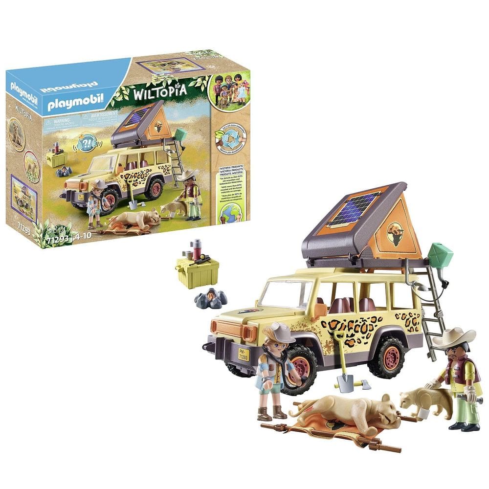 Veículo cross-country Toy Playmobil com leões