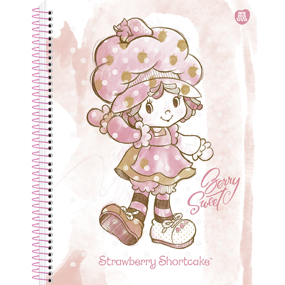 Caderno Colegial 24cm 80 Folhas Moranguinho Animativa 3159