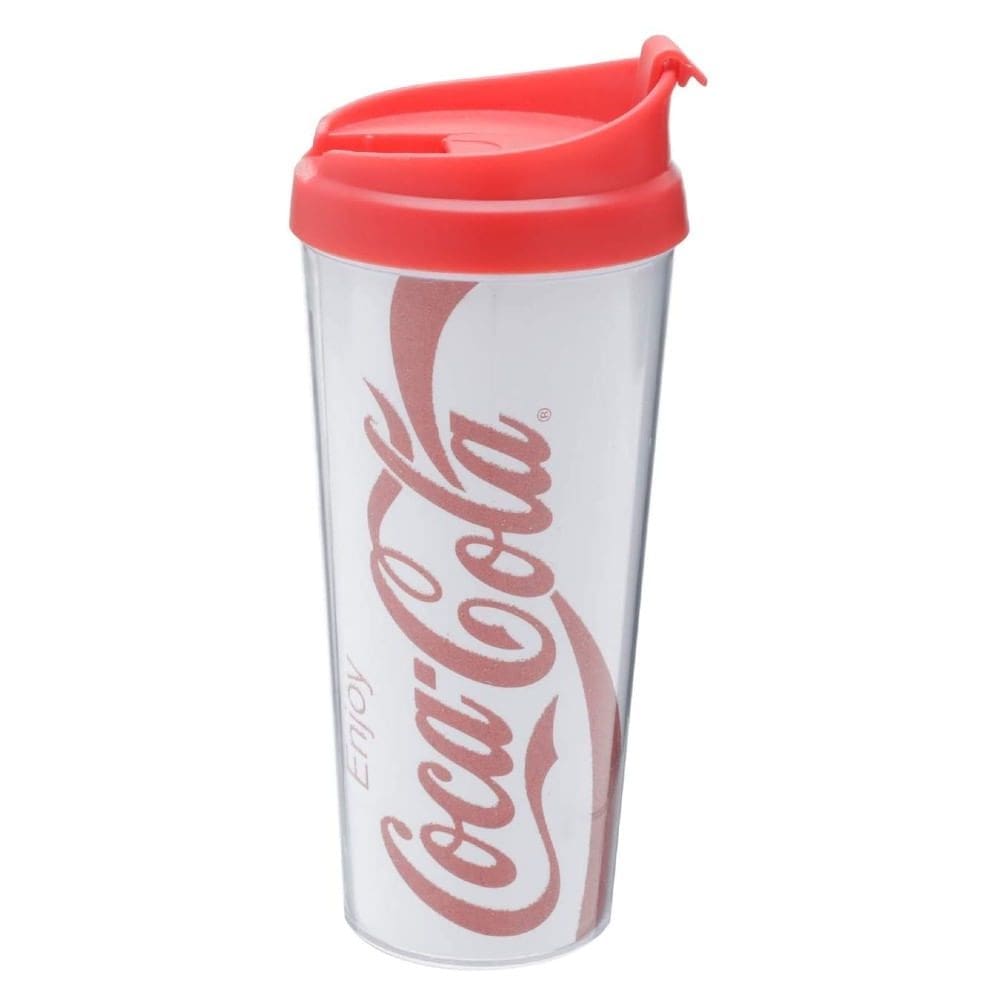Copo Coca-Cola Com Tampa Contour Branco 500 Ml