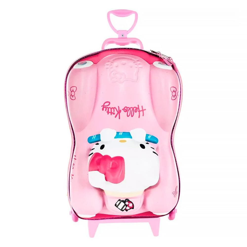 Mala Infantil Escolar Hello Kitty Carro 3D com Rodas Triplas 2823BM23 - Diplomata
