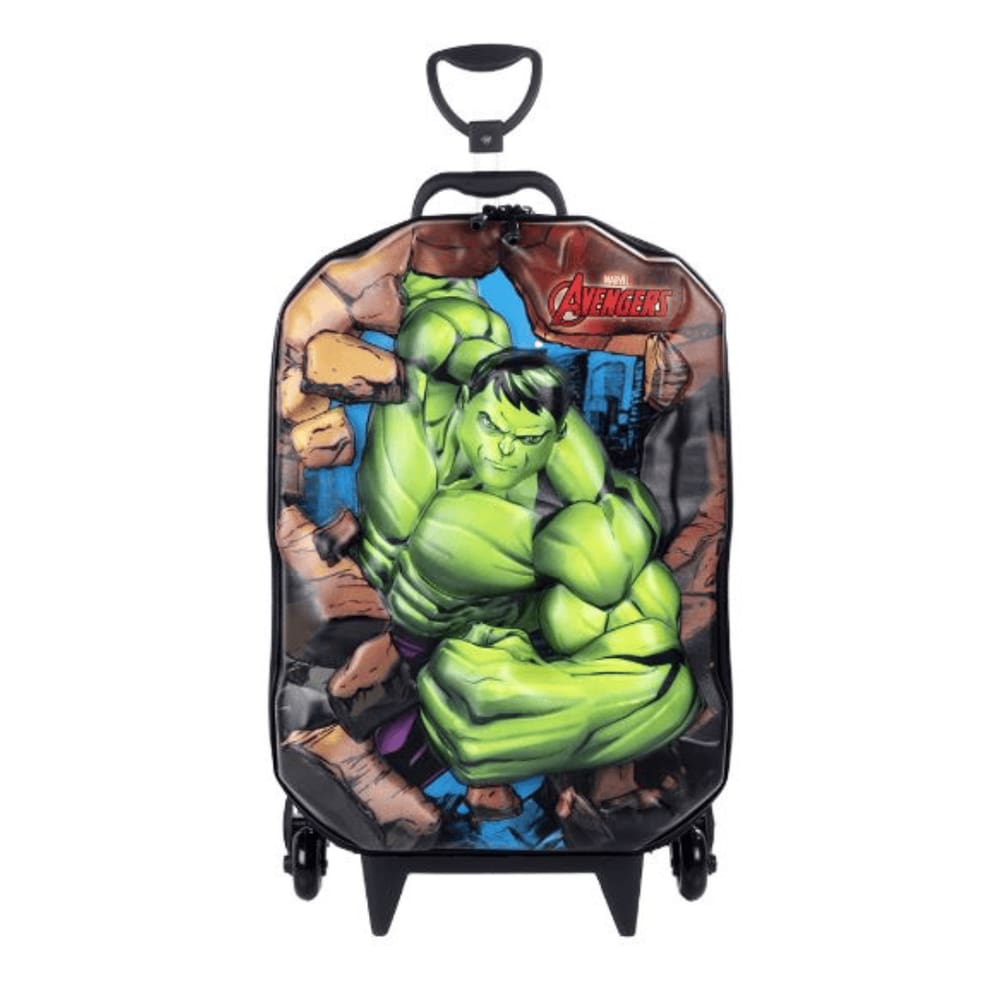 Mala Infantil Escolar Hulk 3D com Rodas Triplas 3850CM22 - Diplomata