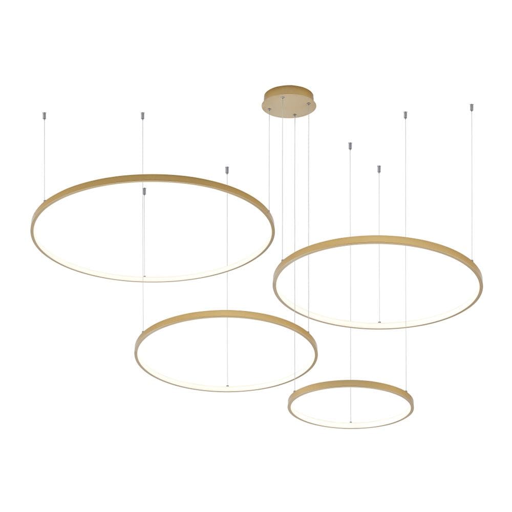 Lustre Pendente Astraled Bevis PL-9737 Dourado Led Bivolt
