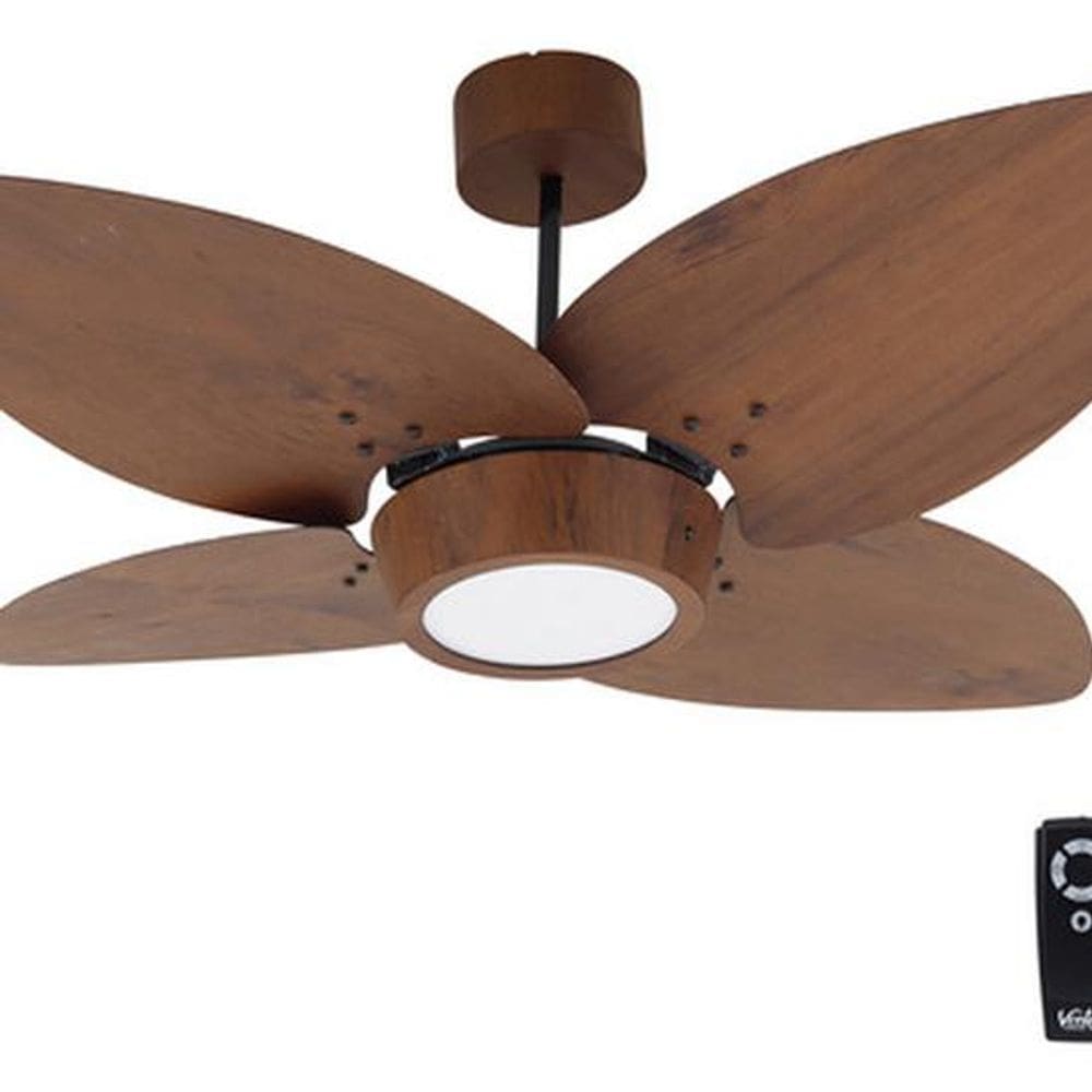 Ventilador Teto Controle Remoto Madeira Pinus 122cm 127v