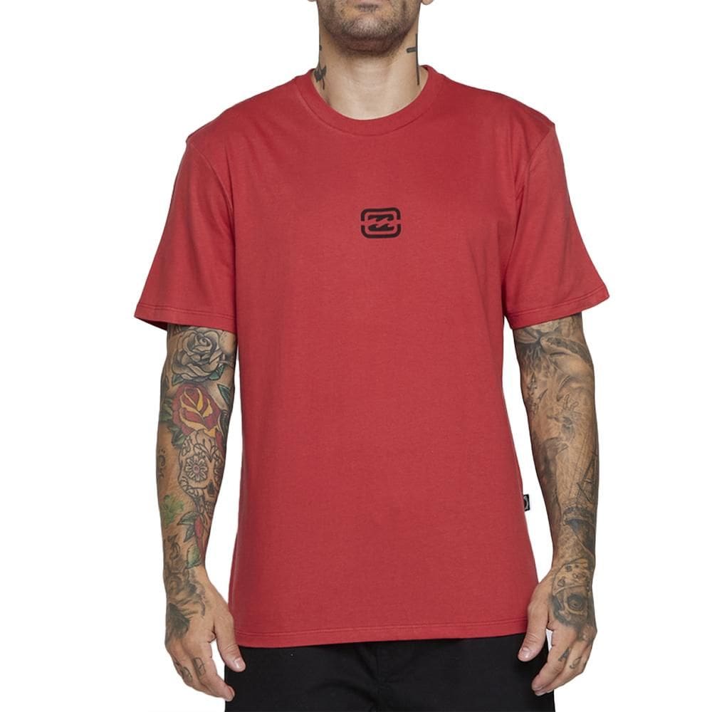 Camiseta Billabong Bracket Wave Color SM25 Vermelho