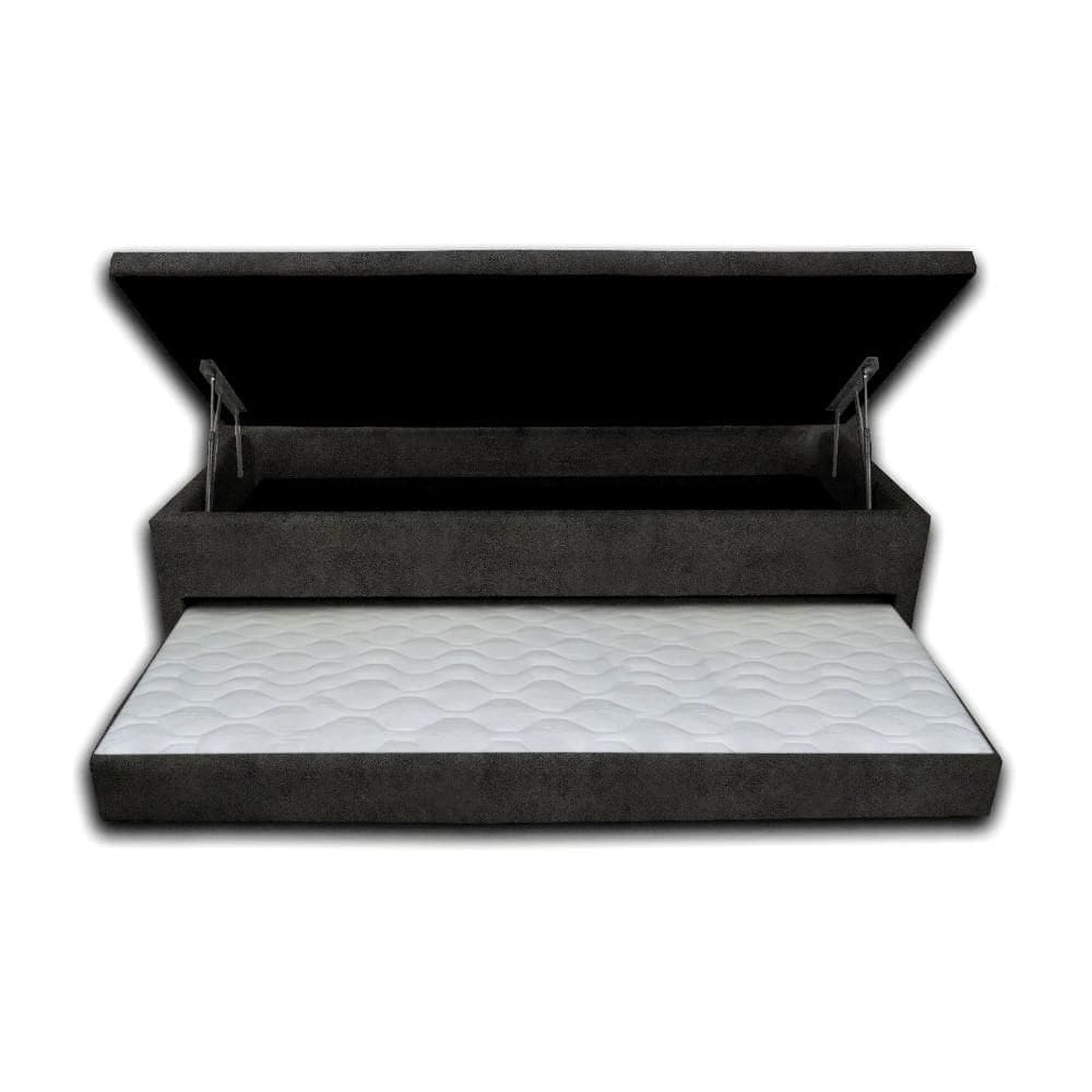 Cama Box Baú Solteiro com Auxiliar Ortopédica 78x188x46cm