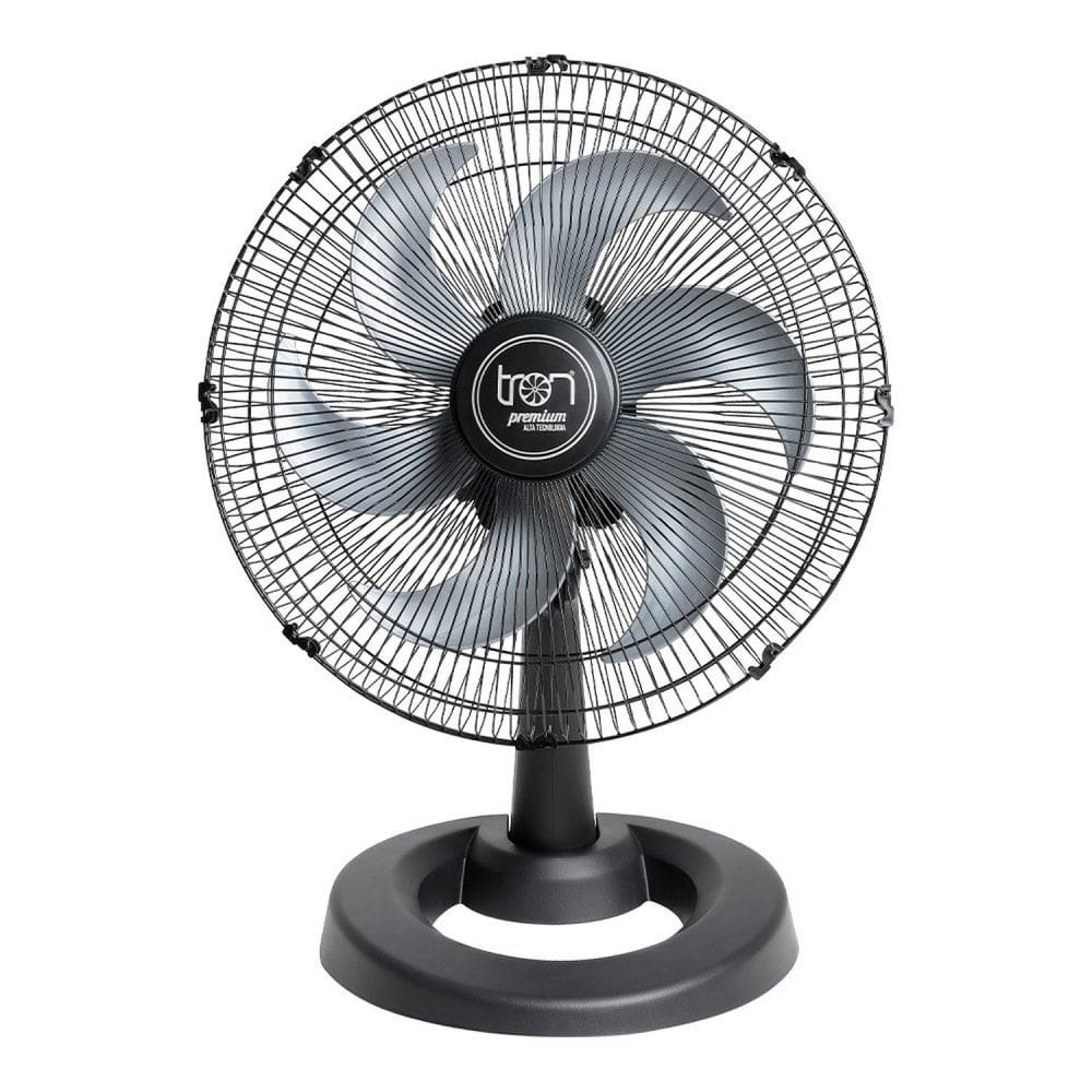 Ventilador Oscilante Mesa 220v 50cm C1 Premium 130w Preto/Prata