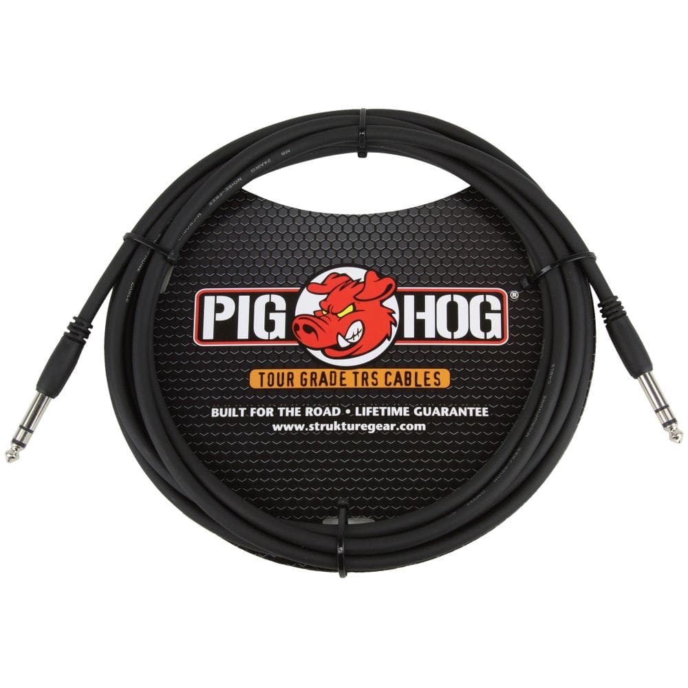 Cabo de instrumento Pig Hog 3m 1/4 TRS - 1/4 TRS