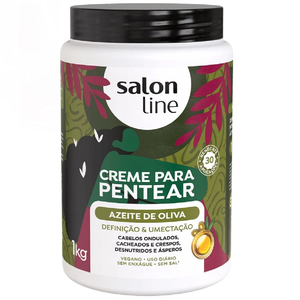 Creme para Pentear Salon Line Azeite de Oliva Definição e Umectação 1kg