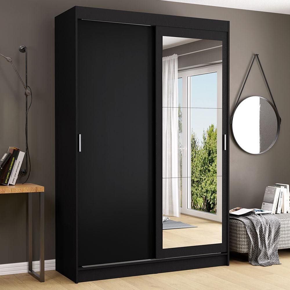 Guarda-Roupa Solteiro Madesa Tokio 2 Portas de Correr com Espelho 2 Gavetas XV