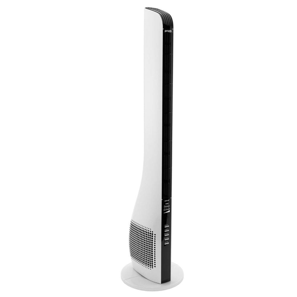 Ventilador torre 90cm silencioso Praxis 127v Branco / Preto
