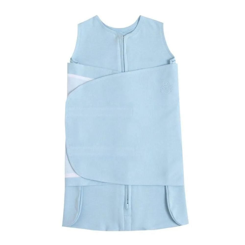 Saco de Dormir Swaddle em Algodão Egípcio Azul Primavera Verão - Casulo