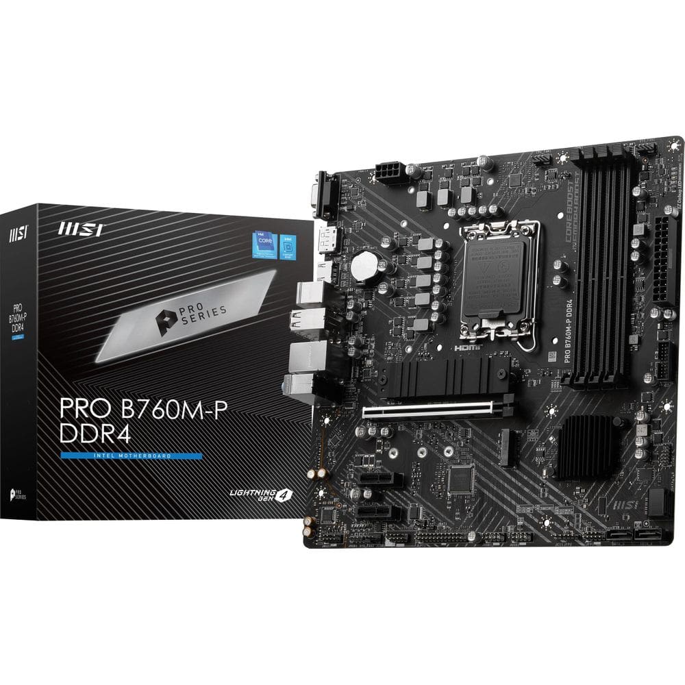Placa-mãe MSI PRO B760M-P DDR4 Pro Series LGA 1700 mATX