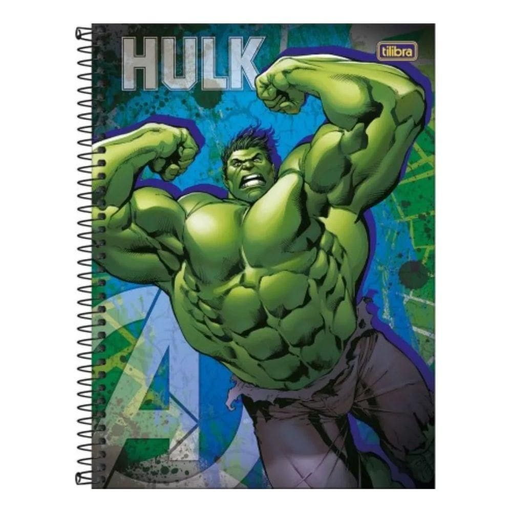 Caderno Univ. 80 Folhas 1 Matéria Hulk Capa 2 - Tilibra