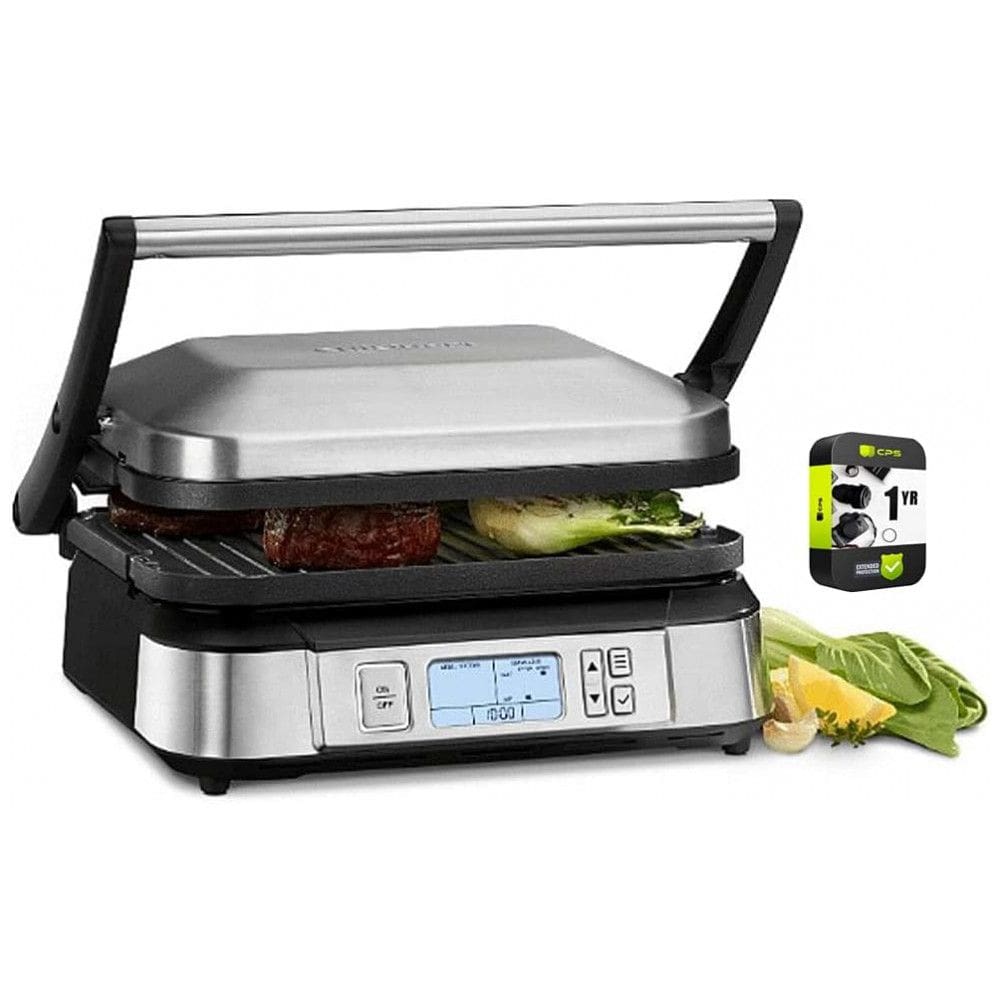 Sanduicheira Antiaderente 3 Fatias, Painel LED, Aço Inoxidável, 110v, CUISINART E9CUIGR6S, Prateado
