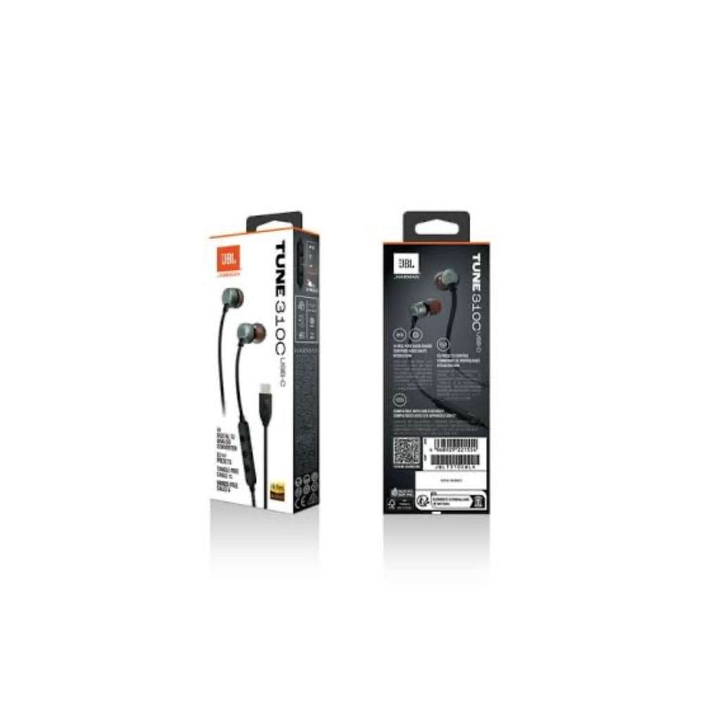 Fone De Ouvido Jbl Com Fio Tune 310c Usb-c Jbl - Preto
