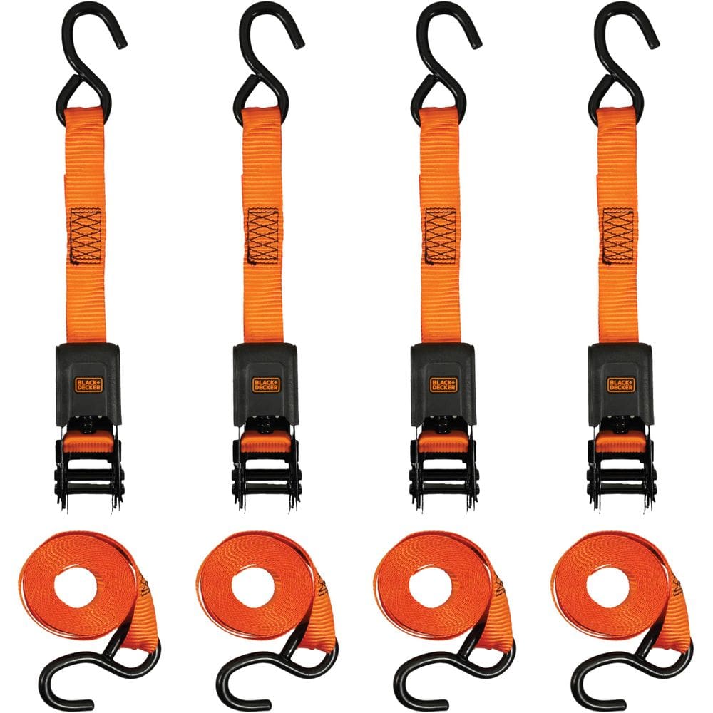 Pulseiras Ratchet Tie Down BLACK+DECKER BDX1006, pacote com 4