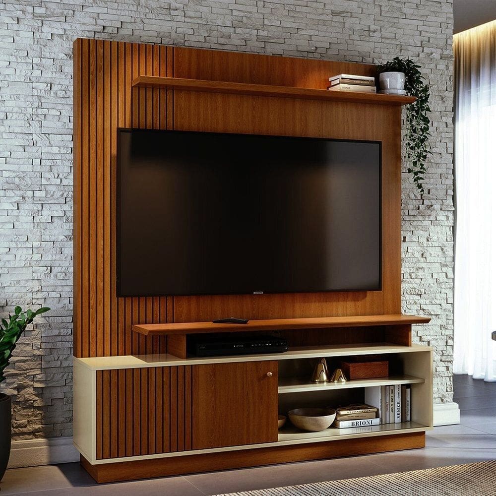 Home Theater para Tvs até 65 Pol Ares Cinamomo/Off White