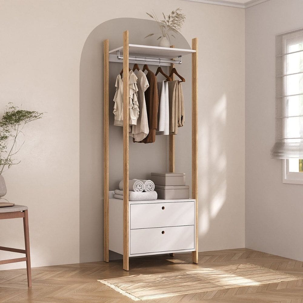 Guarda-roupa Closet Modulado Magno 2 Gavetas Branco