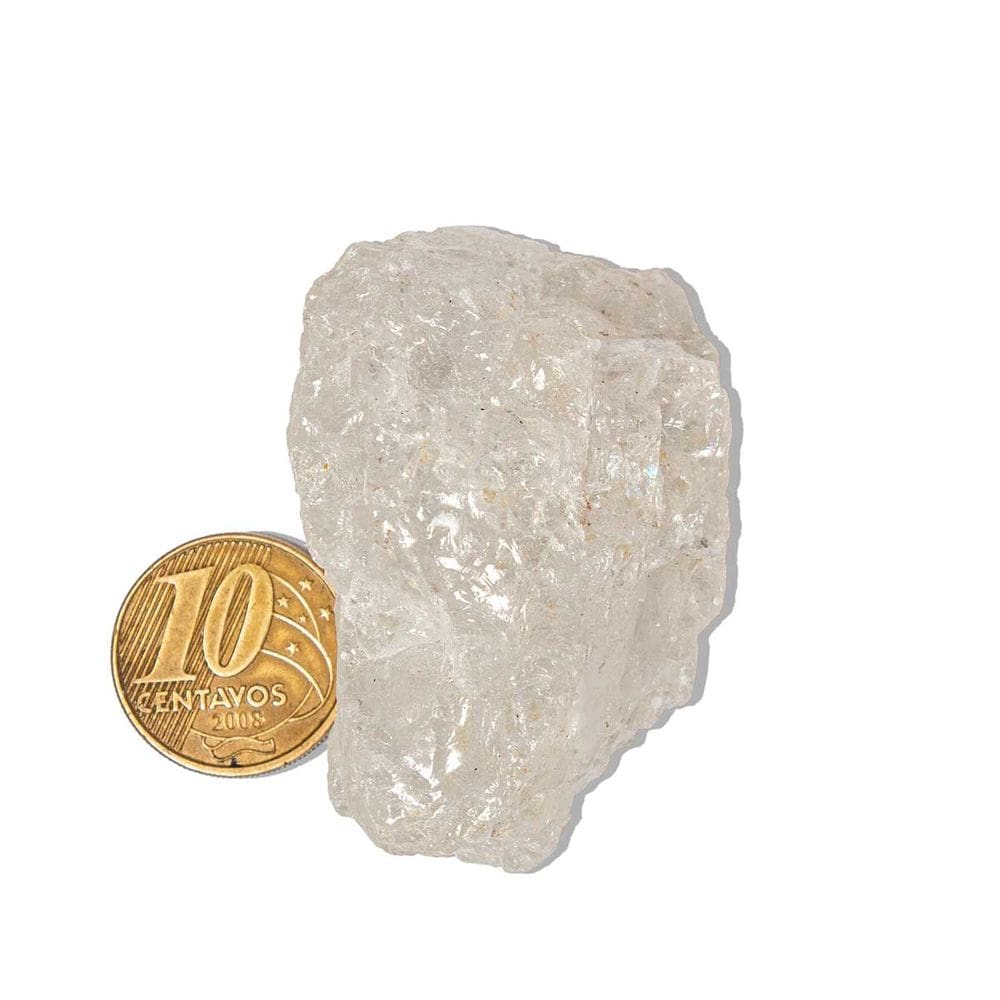 01 Topázio Branco Pedra Bruto Natural 75 a 100g Média 60mm