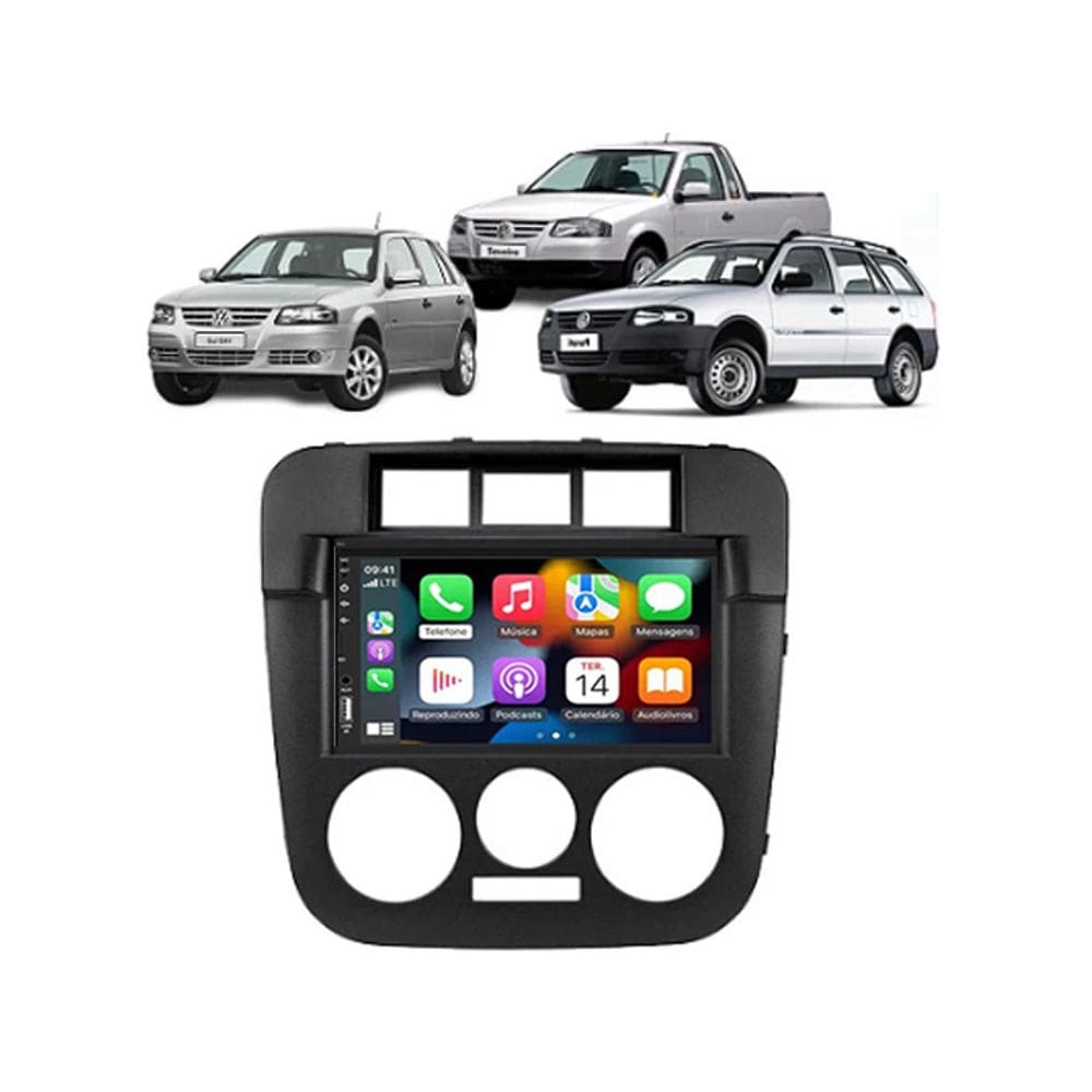 Kit Multimídia Gol Parati Saveiro G4 Mold Graf 7 Pol Android Carplay 2/32GB - 701KB FirstOption