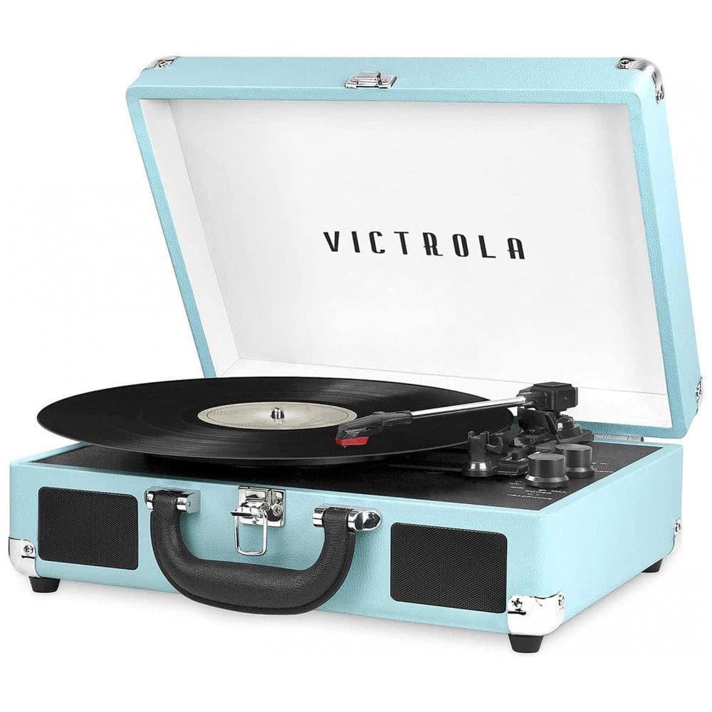 Vitrola Toca Discos 3 Velocidades, Entrada AUX, 45 RPM, 110v, VICTROLA VSC 550BT, Azul