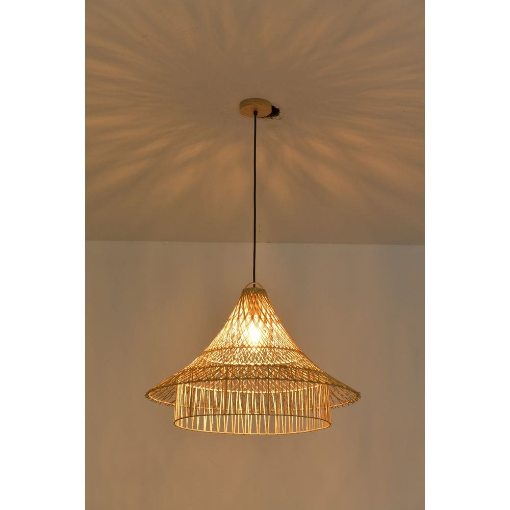 Pendente Ôtaki 60X40cm Rattan - 3 Metros De Cabo