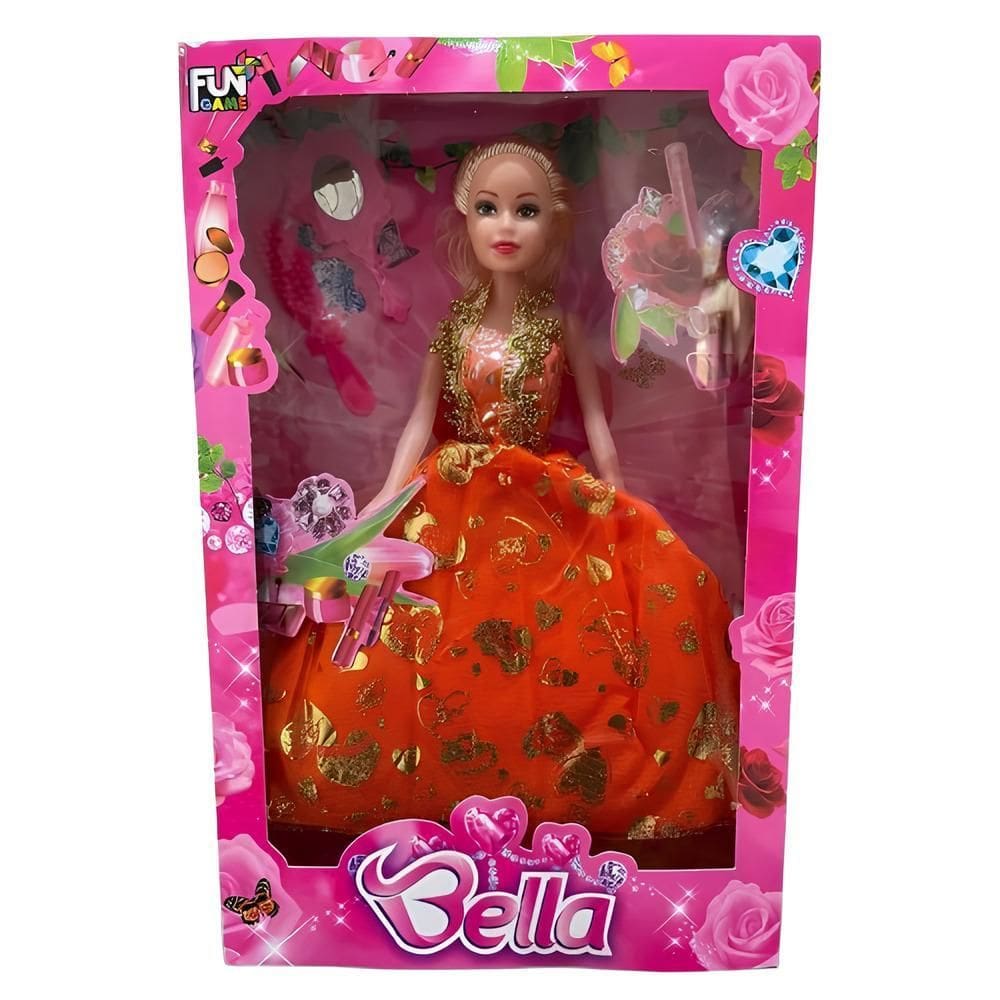 Boneca Bella 30Cm Articulada Princesa Com Acessórios