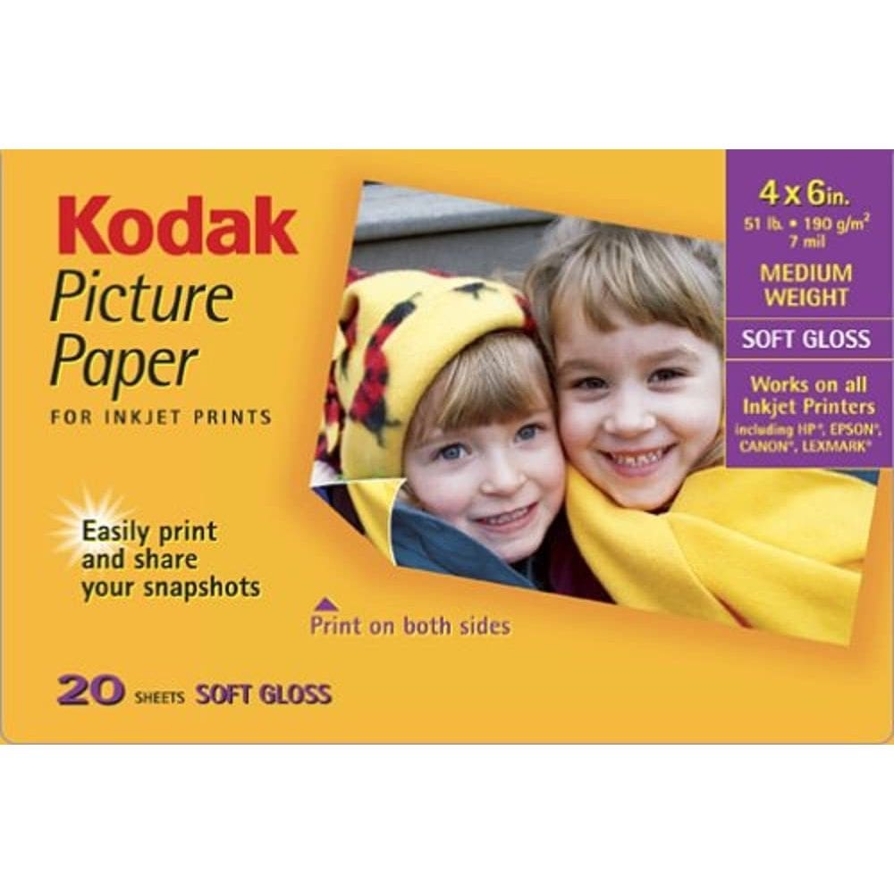 Papel fotográfico Kodak Soft Gloss 4x6 20 folhas