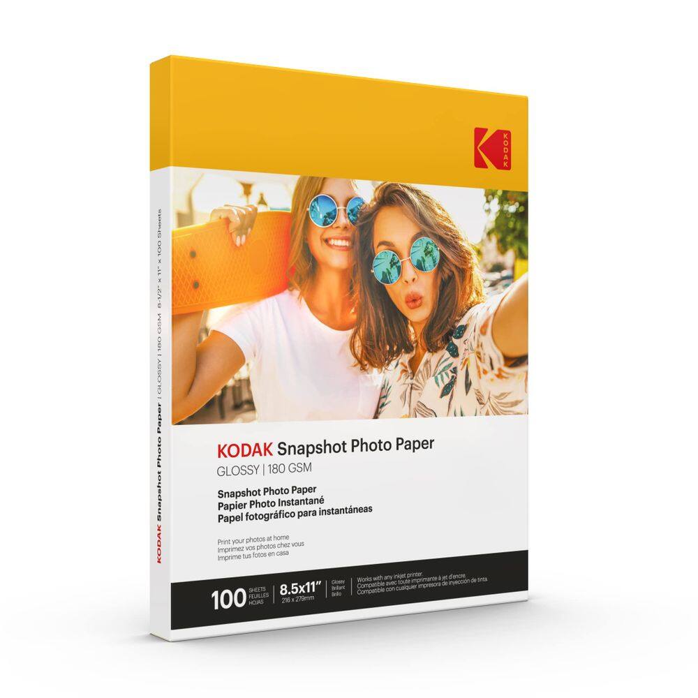 Papel fotográfico KODAK Glossy 8,5x11" 100 folhas 180 g/m2 (41302)