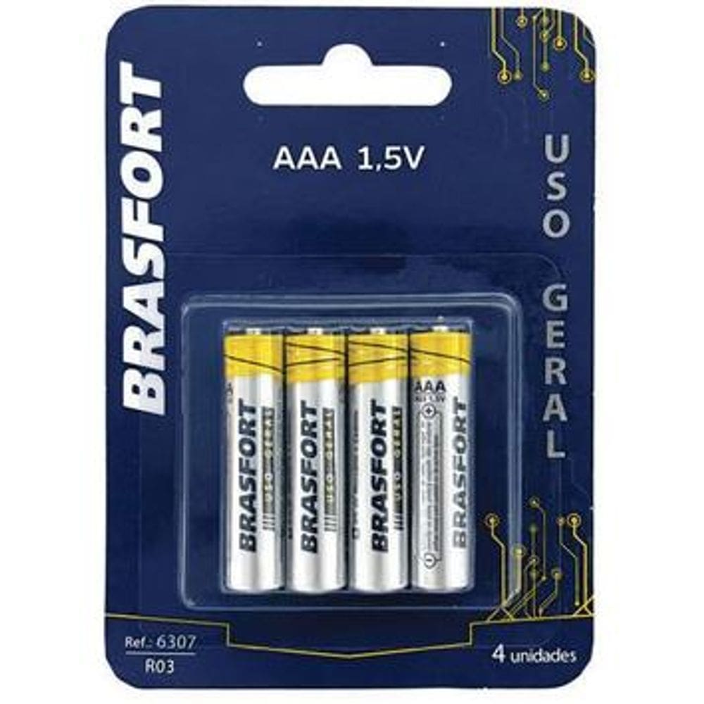 Pilha Alcalina  AAA 1,5 Volts Brasfort