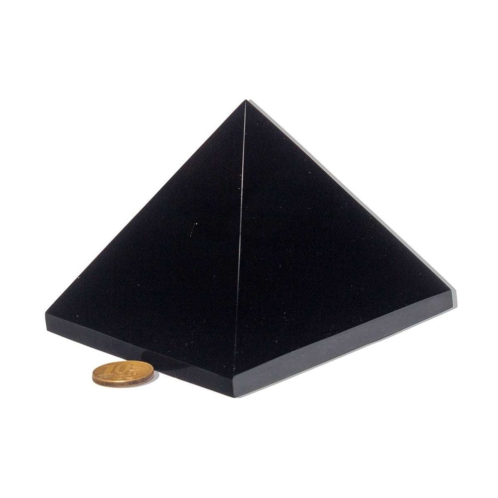 Pirâmide Obsidiana Negra 9 a 11cm entre 750 a 800g Classe A