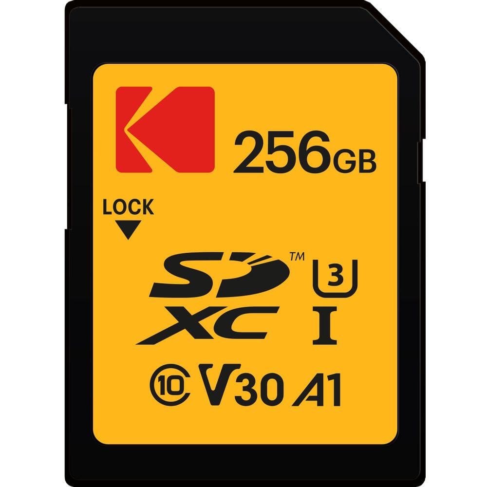 Cartão SD Kodak 256GB UHS-I U3 V30 Ultra 95MB/s Velocidade de leitura