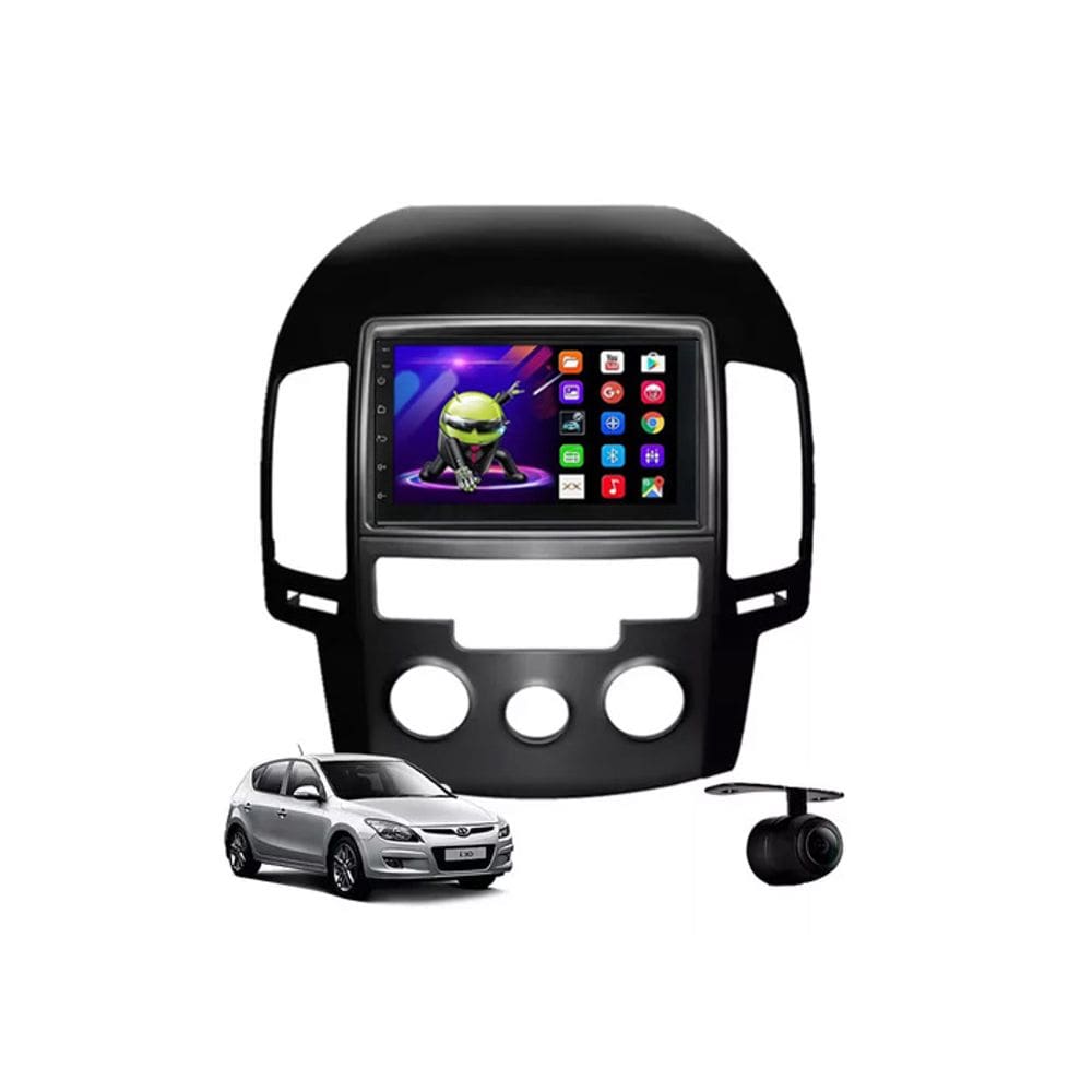 Kit Multimídia I30 2009 / 2012 Ar Analogico 7 Pol Android 2/32GB Carplay - 701K FirstOption