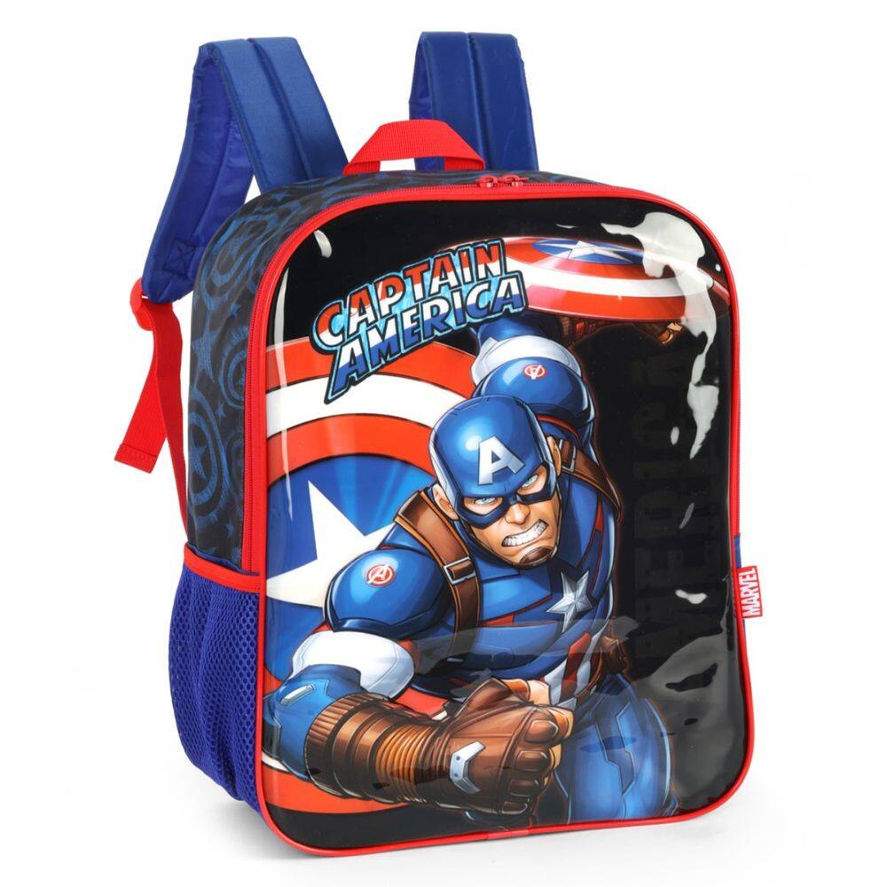 Mochila Escolar Infantil Capitão America Vingadores Disney