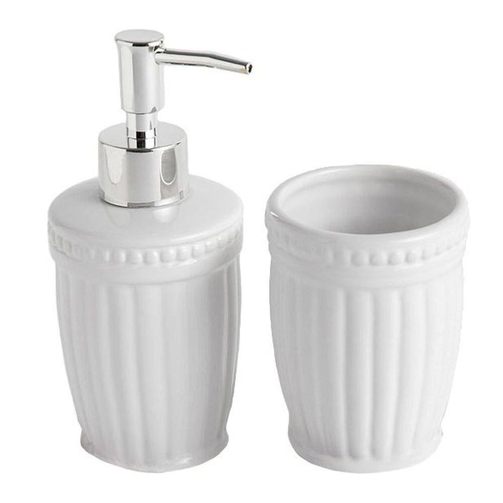 Kit Banheiro De Cerâmica 2 Peças - Jolitex - Branco - Detail