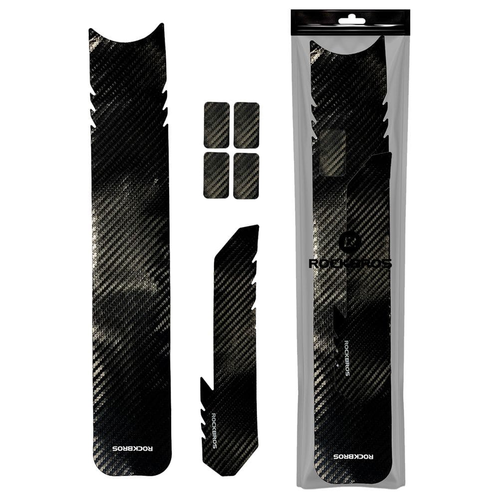 Kit Protetores de Quadro Borracha Fibra de Carbono Mountain Bike Rockbros