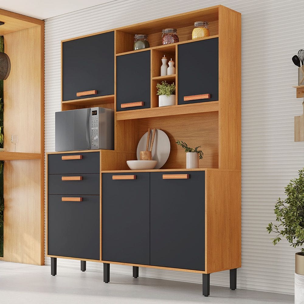 Kit Cozinha Compacta Itatiaia Napoles 6 Portas 2 Gavetas