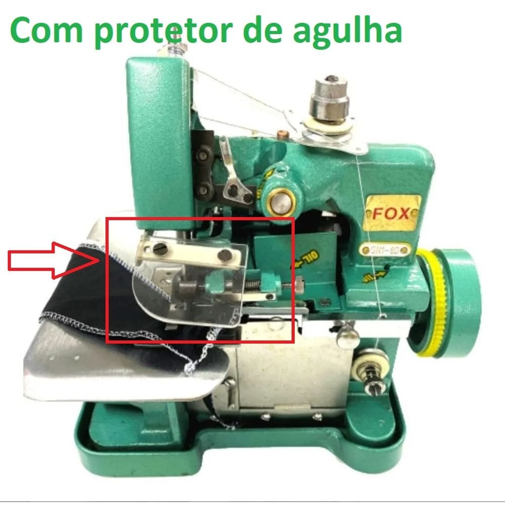 Overlock Modelo Novo Protetor De Agulhafox Gn1-6d Verde 220v