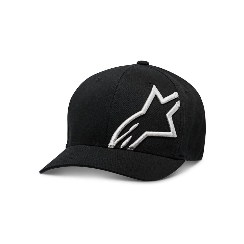 Chapéu Alpinestars Corp Shift 2 preto/branco Flexfit S/M para homens
