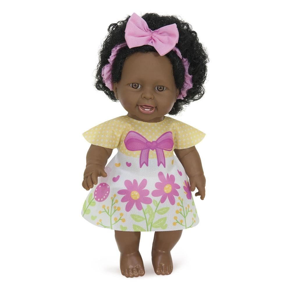Boneca Angelina Bilíngue Negra Milk Brinquedos 679