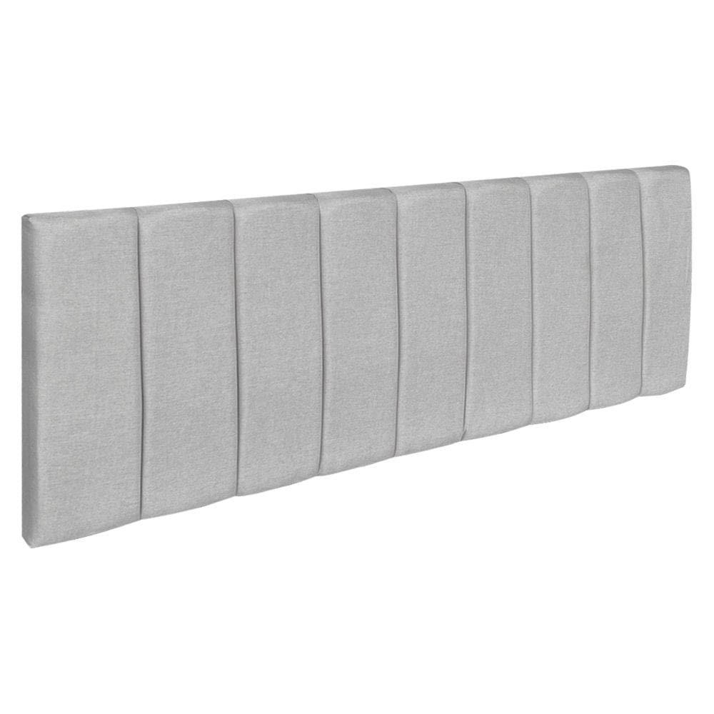 Cabeceira Painel Casal King 1,95m Londres Linho Cinza Dal Poz Estofados