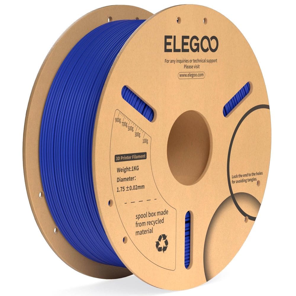 Filamento de impressora 3D ELEGOO PLA Plus 1,75 mm azul escuro 1 kg
