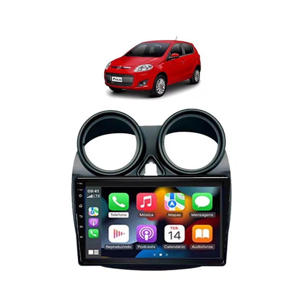 Kit Multimídia Palio Attractive 2012 / 2017 9 Pol Android Carplay Gps 2/32GB - 915BR ROADSTAR
