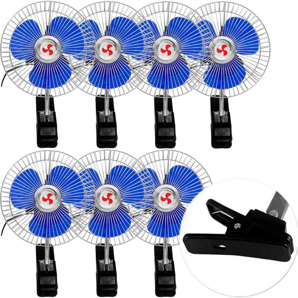 Kit 7 Mini Ventilador Veicular Carro Caminhão Ônibus De 15cm
