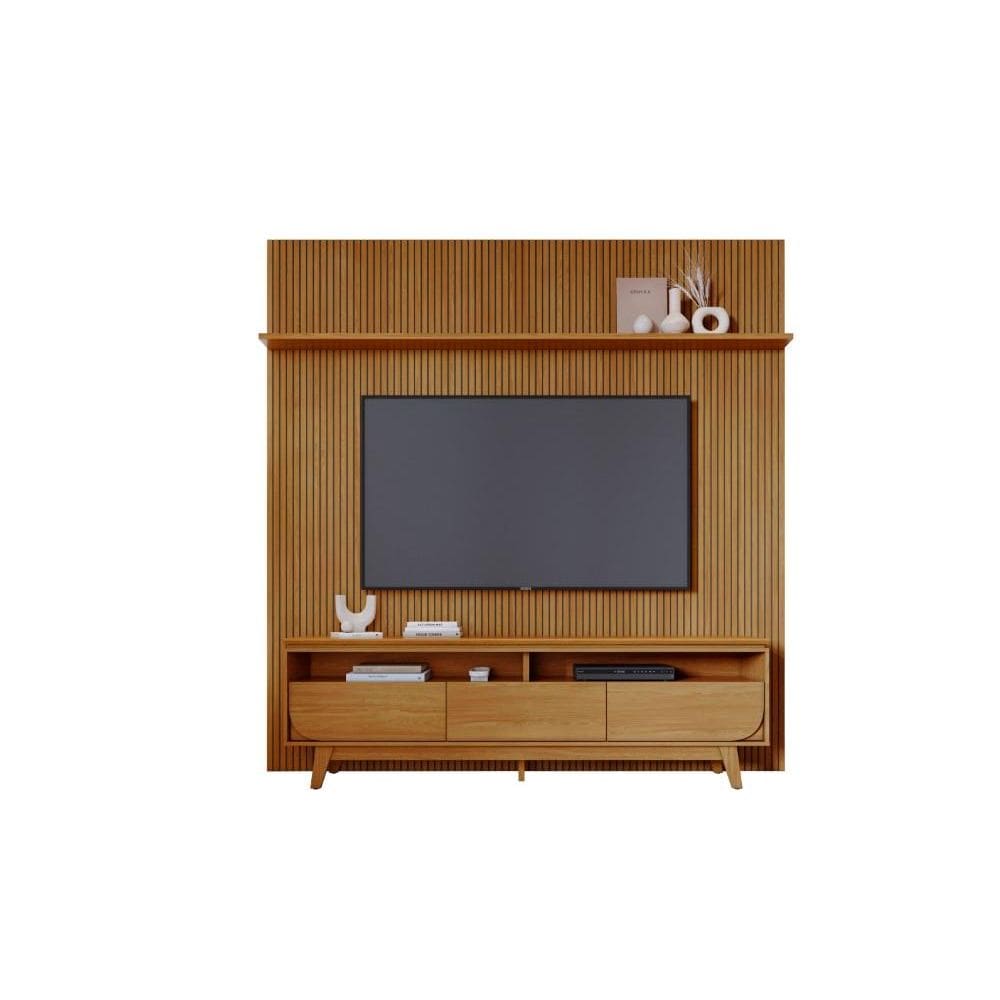 Composição Luna para TV de até 75 polegadas - Cumaru - Madetec