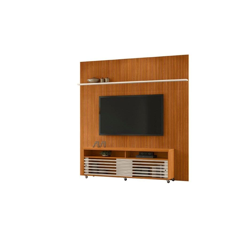 Painel Frizz New Prestige para TV de até 75 polegadas - Cinamomo /Off White - Madetec