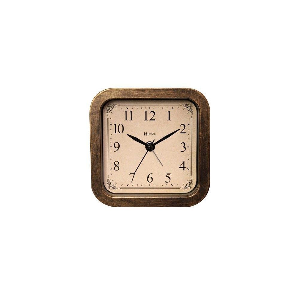 Relógio Despertador Herweg Quartz Ouro Envelhecido 2653-245