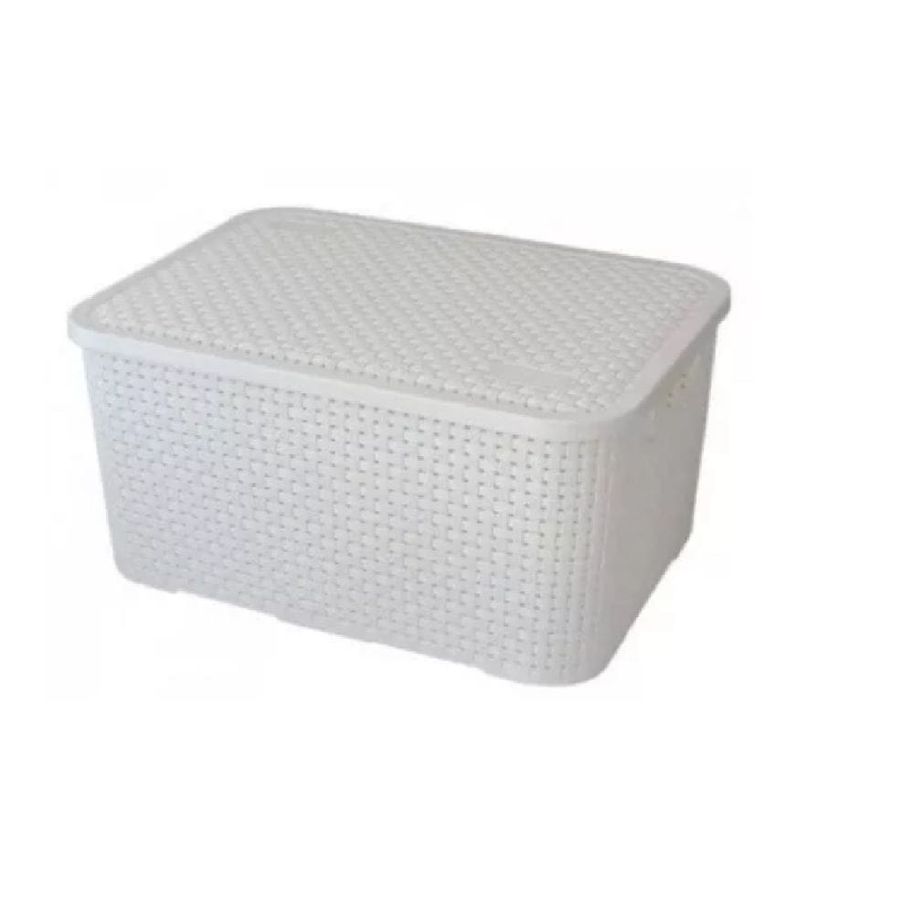 Cesto Rattan Organizador M-7L Monte Libano Branco